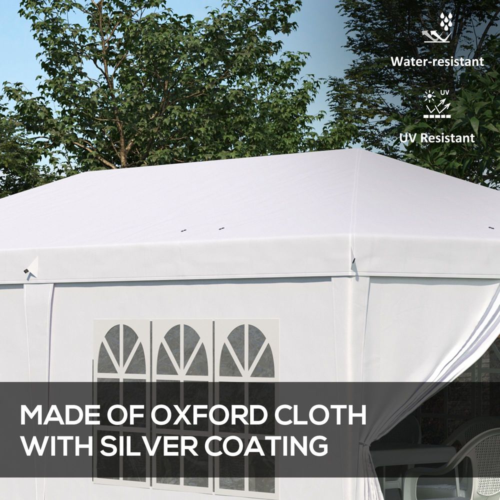 Outsunny 3 x 6m Pop Up Gazebo Height Adjustable Party Tent w/ Storage Bag Black
