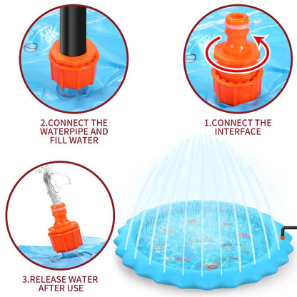 SOKA Blue Round Sprayer 0000257 - Multipurpose Splash Mat for Kids - Easy to Use - Heavy-Duty PVC - Ideal Summer Gift - Ages 5 to 14