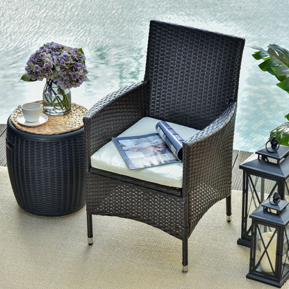 Outdoor Rattan Chair Set - 2PC Dark Coffee - Comfort & Style