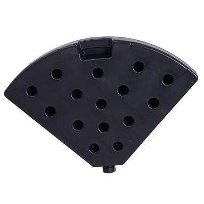 Portable Umbrella Base Stand Weights - Sand & Water Filled - Holds 13kg - HDPE Plastic - Outsunny