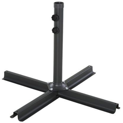 High-Quality HDPE 4-Part Fillable Parasol Base - Strong & Durable - Fits 48mm Poles - Secure & Stylish