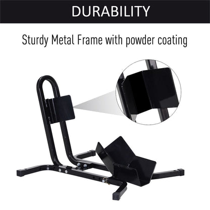 Premium Metal Motorcycle Wheel Chock Holder | HOMCOM | Pre-Drilled Holes | Adjustable | 17"-21" Tires | Rubber Caps