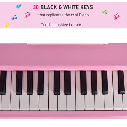 Premium 30-Key Mini Kids Piano Set with Stand and Bench - Great Gifts, Exquisite Sound, Durable Design