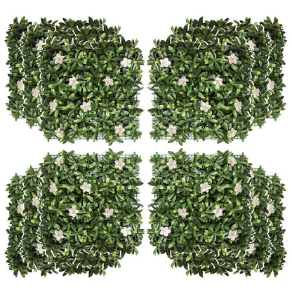Premium Artificial Boxwood Panel | Realistic Faux Greenery for Garden, Balcony, and More | UV Resistant | 12PCS