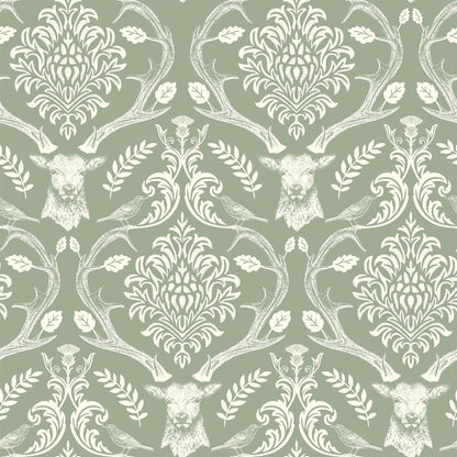 Premium Quality Stag Damask Sage Green sw12 - Perfect for All Demographics!