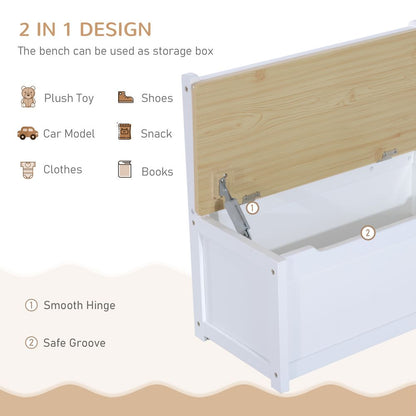 Premium 4-Piece Kids Wood Table Set w/ Storage - HOMCOM
