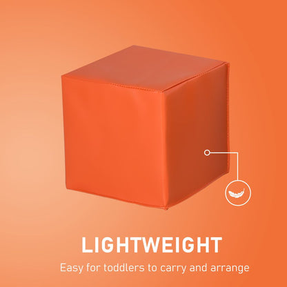 HOMCOM 12 Piece Soft Play Foam Blocks Toy Building Stacking Compliant Learning Toys for Toddler Baby Kids Preschool