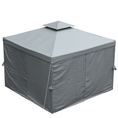 Premium 3x3m Metal Gazebo - Perfect for Weddings, Parties & Patios - Dark Grey