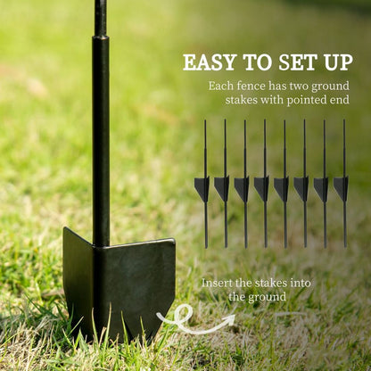 Premium 4PCs Garden Fencing Panels - Elegant Flower Bed Border Edging - Animal Barrier - High Quality