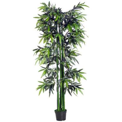 High-quality Artificial Bamboo Tree Plant, 1.8m - Green Bamboo/Black Pot