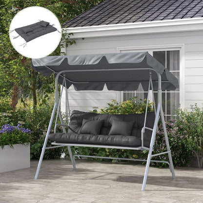 Premium Outdoor Cushion Set - 4 Pieces - Charcoal Grey - High Quality - Water Resistant - Easy to Clean
