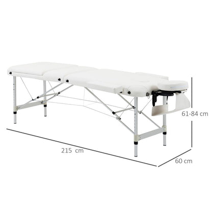 HOMCOM Foldable Massage Table Professional Salon SPA Facial Couch Bed Black and Orange