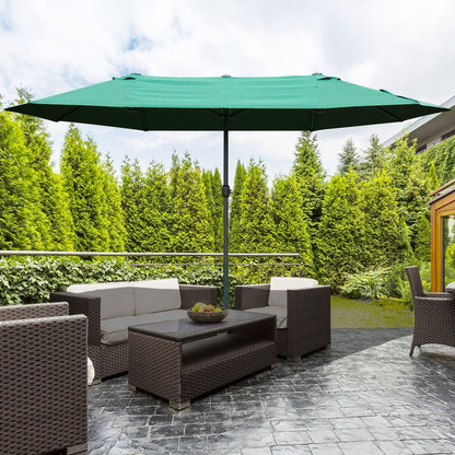 4.6m Garden Parasol Double-Sided Sun Umbrella Market Shelter Canopy