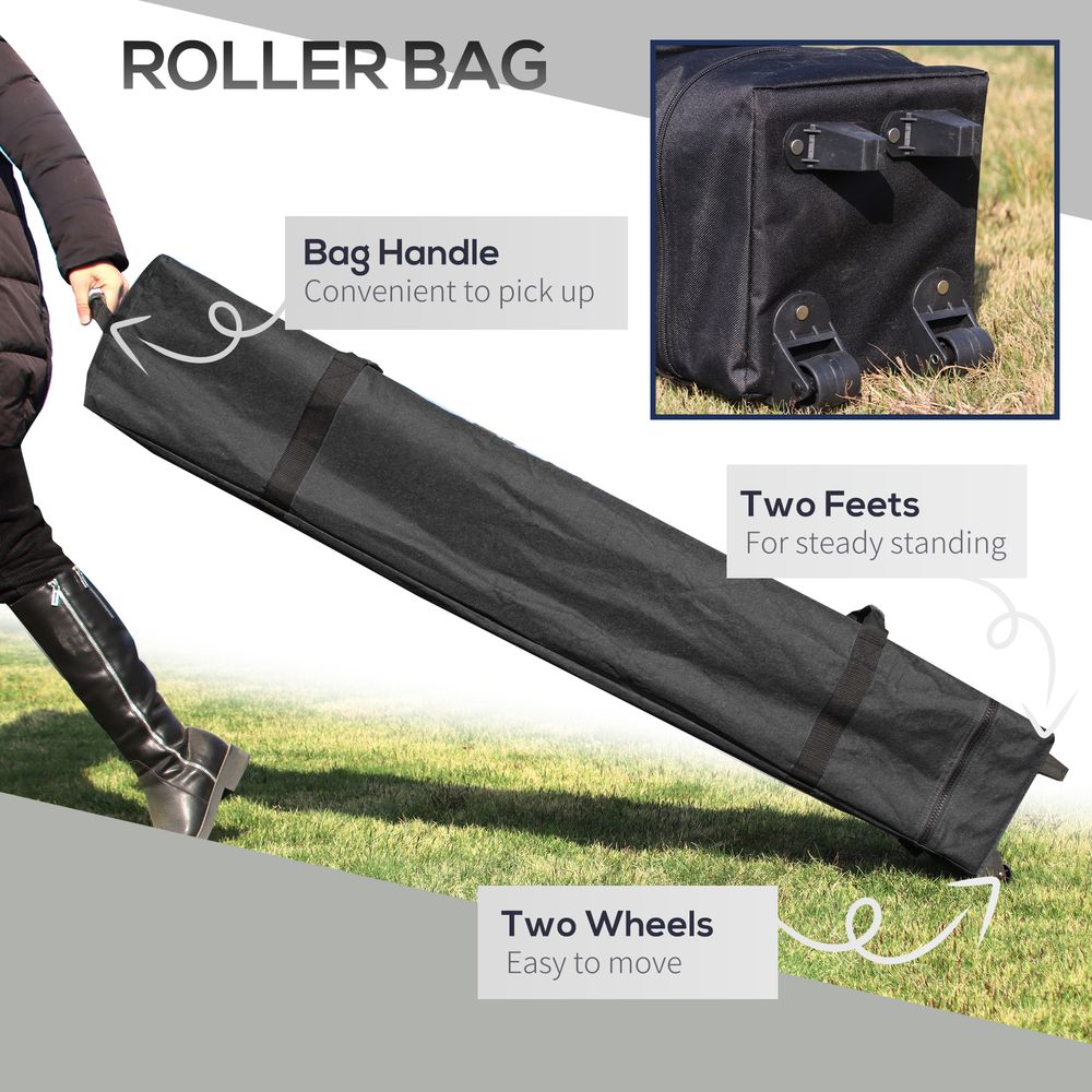 Premium 3x3M Pop Up Gazebo - Carry Bag, 4 Leg Weight Bags, White - Outdoor Events, BBQs, Camping