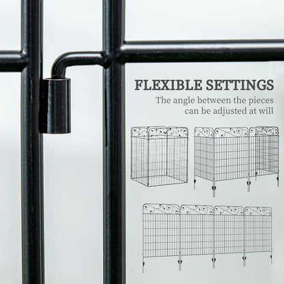Premium 4PCs Garden Fencing Panels - Elegant Flower Bed Border Edging - Animal Barrier - High Quality