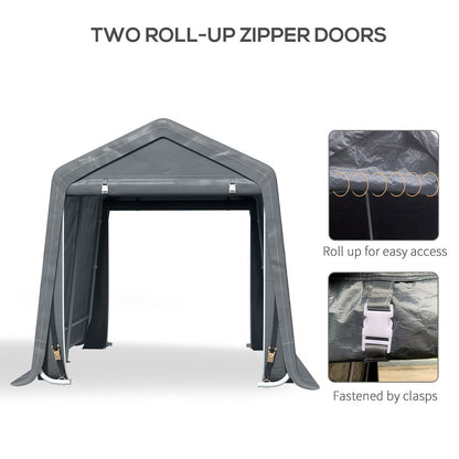 Ultimate Storage Tent, Heavy Duty Metal Frame 2.8x2.4x2.4m, Dark Grey