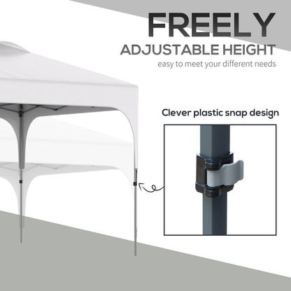 Premium 3x3M Pop Up Gazebo - Carry Bag, 4 Leg Weight Bags, White - Outdoor Events, BBQs, Camping