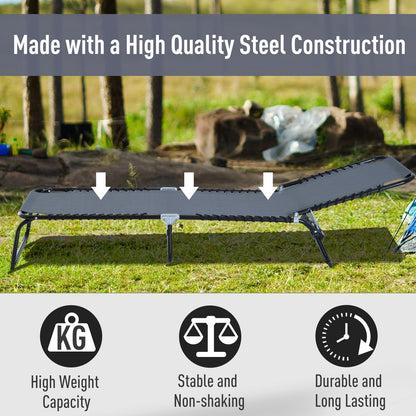 Premium Foldable Sun Lounger - Ultimate Comfort & Portability - Ideal for Beach, Patio, Garden - High Quality by Outsunny