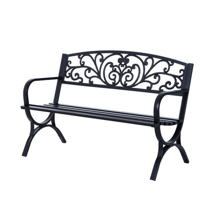 Garden Bench, Steel Black