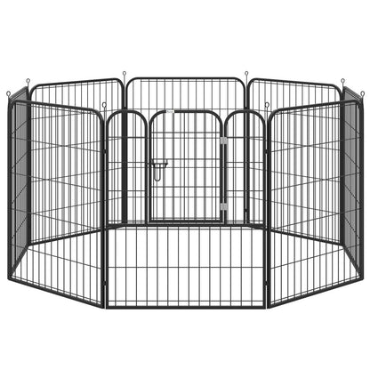PawHut Dog Pen 8 Panels Puppy Pen Heavy Duty Pet Playpen for Indoor Outdoor for Dogs, Rabbits, Ducks 100cm High