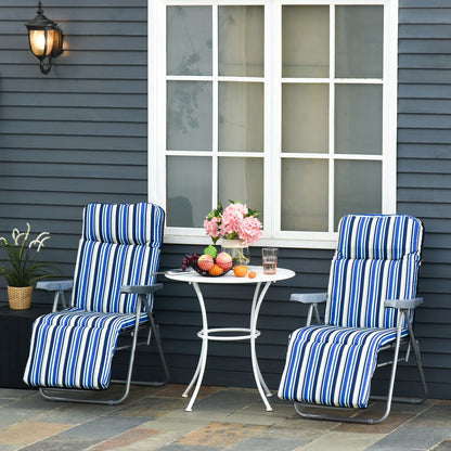 Ultimate Comfort Outdoor Sun Recliners - Folding, Multi-Position, High-Quality Loungers with Cushions