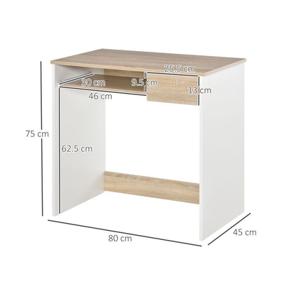 Premium Oak Computer Desk: Space-saving, durable, and stylish. Perfect for study, office, or bedroom. Shop now!