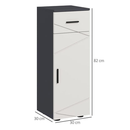 kleankin Bathroom Storage Cabinet, Slim Bathroom Cabinet with Soft Close Door