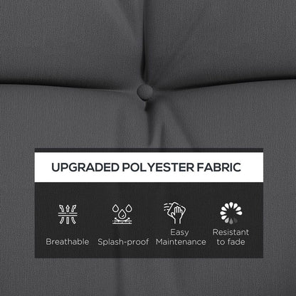 Premium Outdoor Cushion Set - 4 Pieces - Charcoal Grey - High Quality - Water Resistant - Easy to Clean