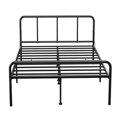 Premium Quality Double Metal Bed Frame - Strong, Stylish, and Space-Saving - Black Finish - Easy Assembly