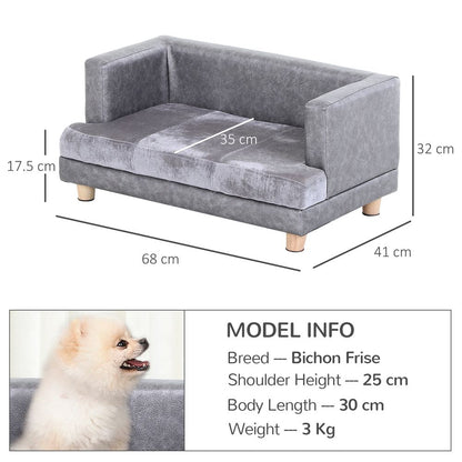 Premium Grey Dog Sofa Bed - Soft & Padded - Perfect for Small-Sized Dogs - Professional Quality