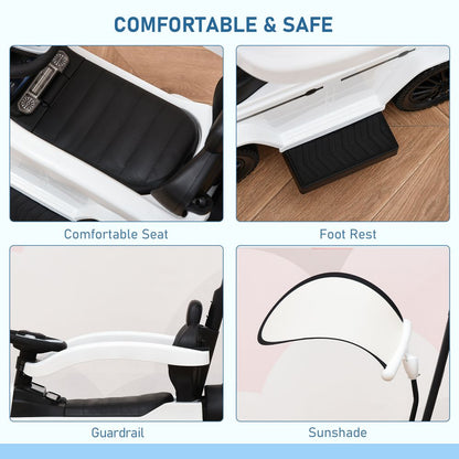 Benz G350 Ride-on Sliding Car Floor Slider Stroller Kids Vehicle, White HOMCOM