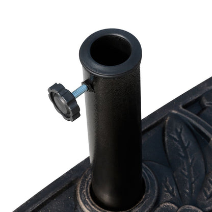 Heavy Duty Resin-Bronze Parasol Base | Sturdy & Secure | Perfect for Outdoor Umbrellas