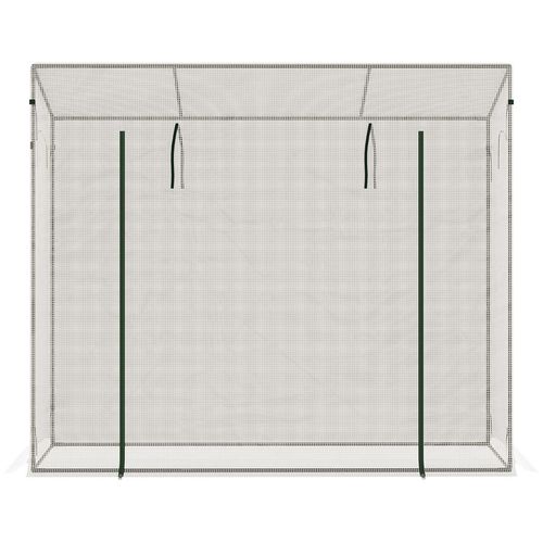 Outsunny Walk-in Garden Greenhouse | Steel Frame, Roll Up Door, Weatherproof, Portable | 200x76x168cm