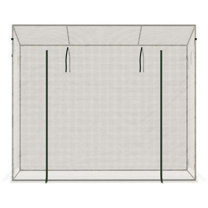 Outsunny Walk-in Garden Greenhouse | Steel Frame, Roll Up Door, Weatherproof, Portable | 200x76x168cm
