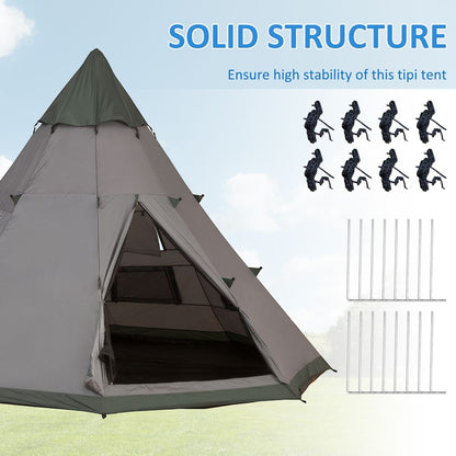 6-7 Person Large Party Camping Tent - High-Quality, Spacious, Easy Setup & Carry Bag