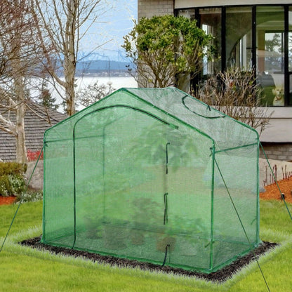Outsunny Polytunnel Walk-in Greenhouse with Zip Door and Windows - Superior Quality Greenhouse for Optimal Plant Growth