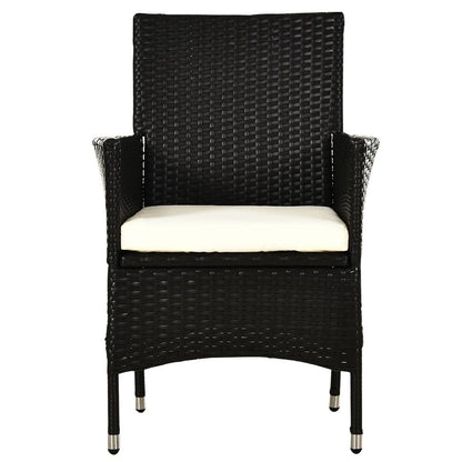 Outdoor Rattan Chair Set - 2PC Dark Coffee - Comfort & Style