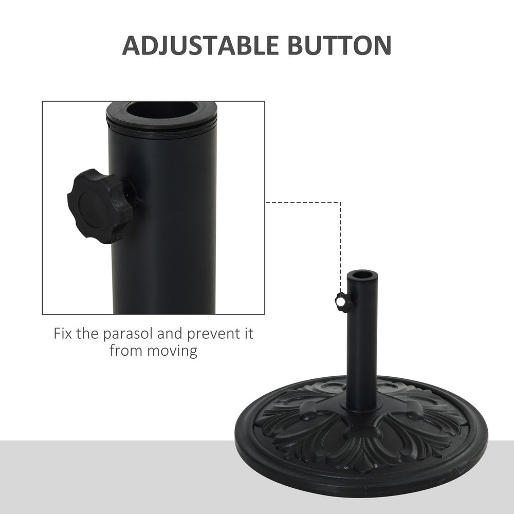 Durable Cement Umbrella Stand - Heavy Duty Holder for Garden Parasol
