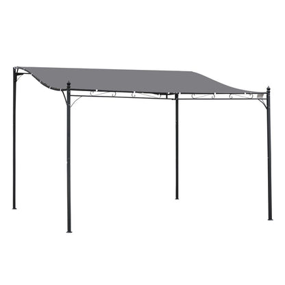 Premium Metal Wall Gazebo | Grey | 4x3 M Canopy | Best Quality