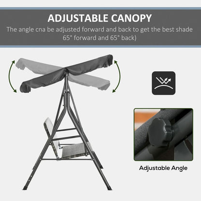 Premium Outsunny 3-person Rattan Swing Chair - Adjustable Canopy, Strong Steel Frame - Best Quality!