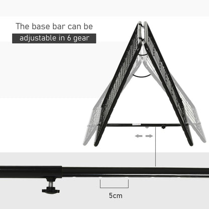 HOMCOM Adjustable Angle Rebounder Training Set with All Weather Double Layer Net