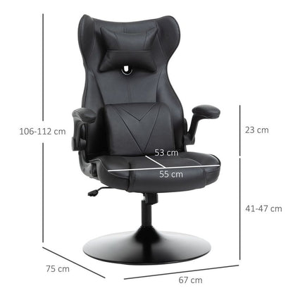 ComfortMaxx Leather Recliner Chair w/ Lumbar Support and Swivel Base