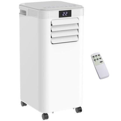 HOMCOM 8000 BTU Air Conditioning Unit, 3-in-1 Portable Air Conditioner, Dehumidifier, Cooling Fan with Remote Control, Digital Display, 2 Speeds, 24H Timer, Window Venting Kit, 18m²
