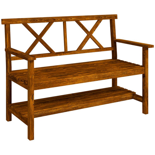 Premium Wooden Garden Bench w/ Storage - Durable, Stylish, Outdoor Seating