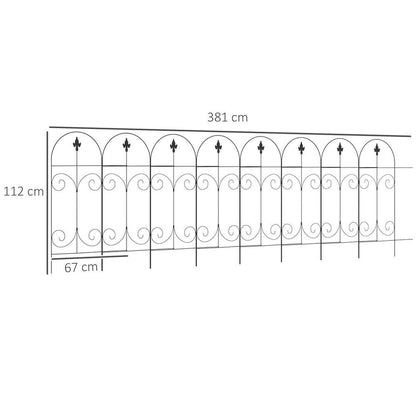 Garden Fencing Panels 44in x 12.5ft Flower Bed Border Edging Animal Barrier - Professional, High-Quality, Easy Install