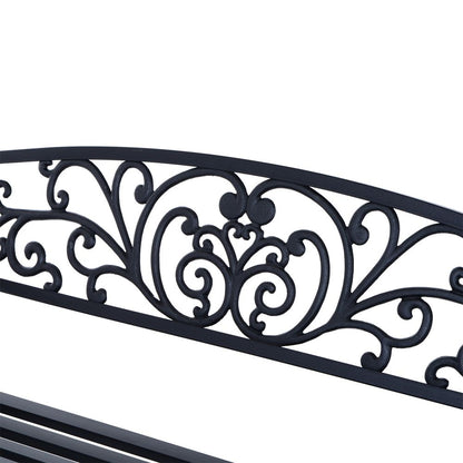 Garden Bench, Steel Black