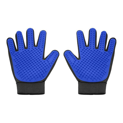 Cat And Dog Grooming Gloves 1 Pair - Blue