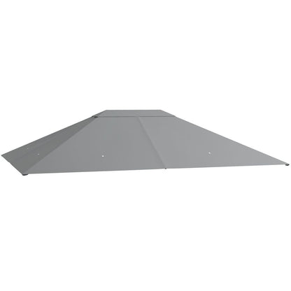 Outsunny 3x4m Gazebo Canopy Replacement - Light Grey
