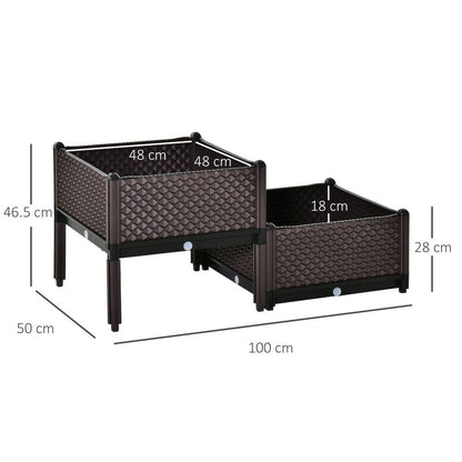 Premium Raised Garden Bed Planter Box: Flowers, Vegetables, Herbs - Best Quality, Durable & Lightweight
