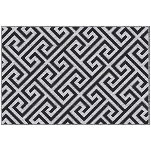 121x182cm Reversible Outdoor Rug Portable Plastic Straw RV Outsunny